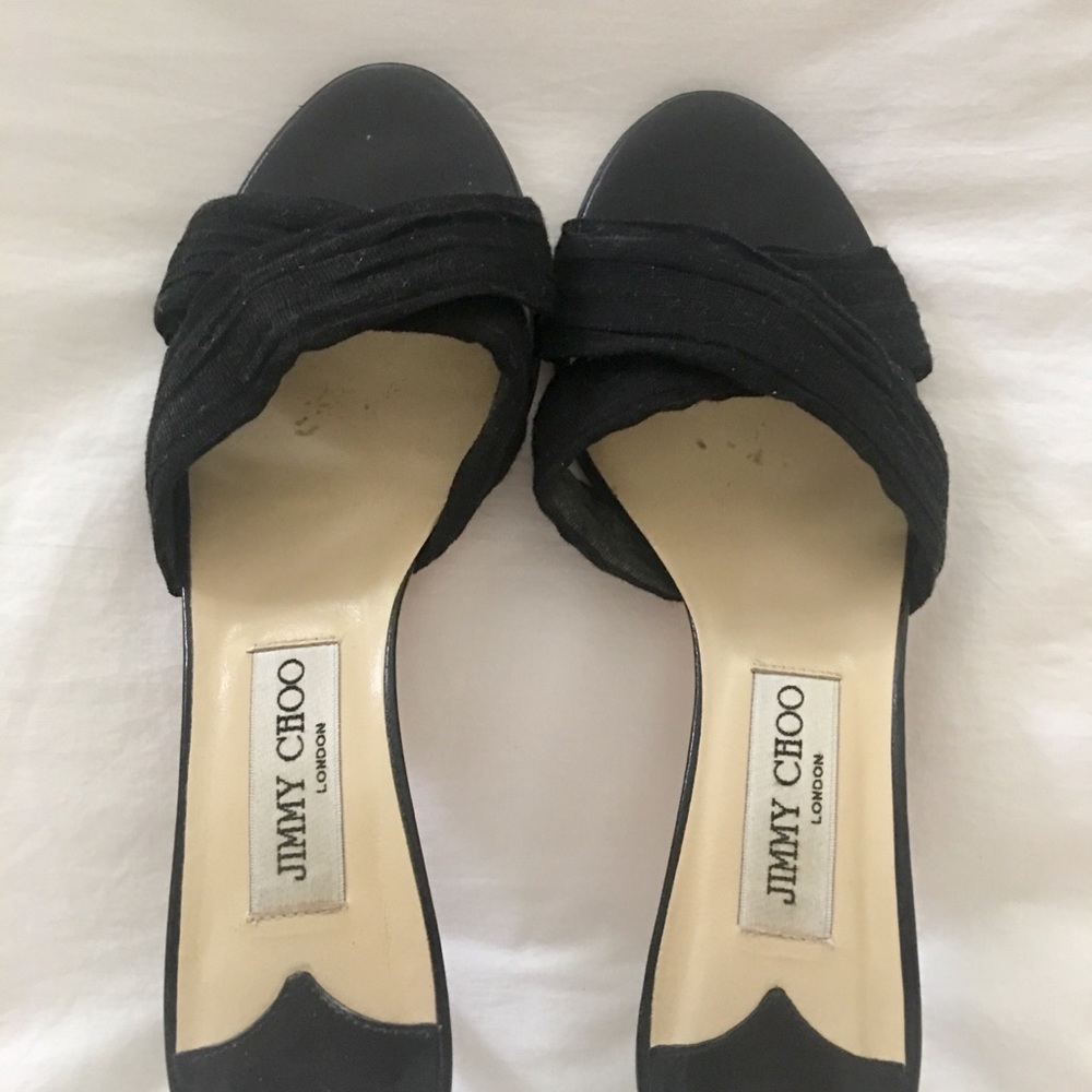 Sold JIMMY CHOO London Black Sandal Heels 8.5
